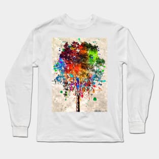 Birch Tree Grunge Long Sleeve T-Shirt